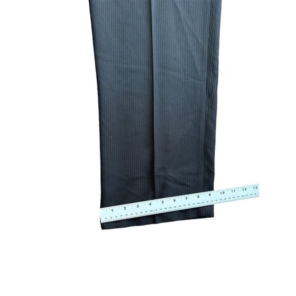 Michael Brandon Mens Black Pinstripe Dress Pants 36x30 Polyester - Picture 5 of 7